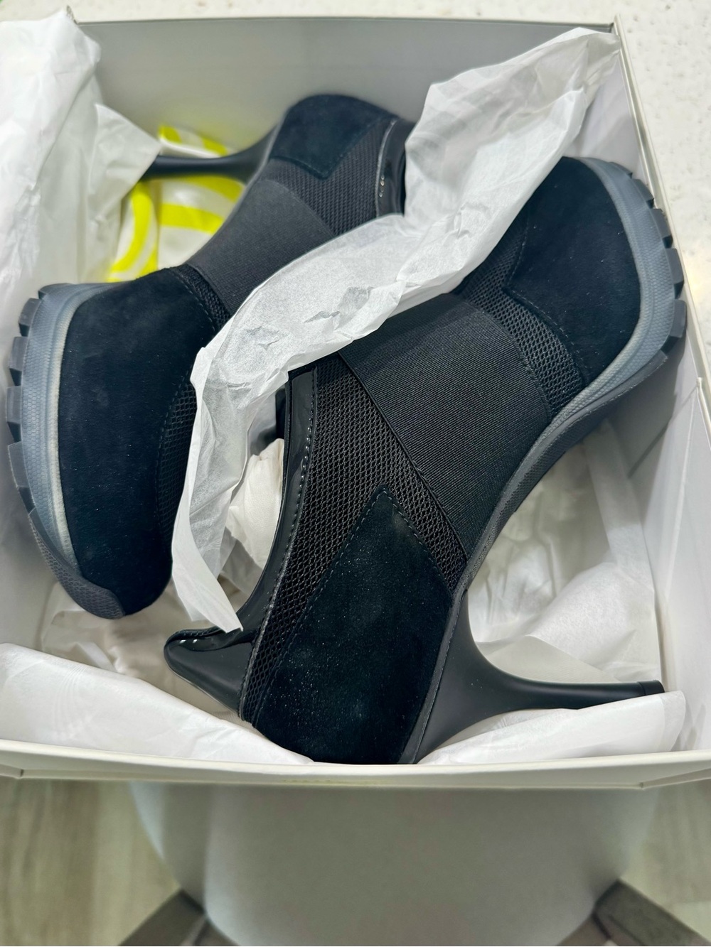 Sneex Black Women's Heeled Sneakers, size 8, like new, worn once